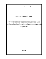 Luận văn Tư tưởng triết học phật giáo và sự ảnh hưởng đến đời sống văn hóa tinh thần người Việt Nam