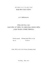 Luận văn Ứng dụng các nguyên lý đếm và phương pháp đếm giải toán ở phổ thông