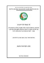 Luận văn Ứng dụng công nghệ viễn thám trong thành lập bản đồ hiện trạng chất lượng nước hạ lưu sông đáy giai đoạn 2017 – 2018