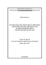 Luận văn Ứng dụng họa tiết trang trí của điêu khắc chăm trong dạy học môn trang trí ngành sư phạm mỹ thuật trường đại học Quảng Nam