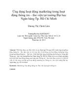 Luận văn Ứng dụng hoạt động marketing trong hoạt động thông tin – thư viện tại trường đại học ngân hàng tp. Hồ Chí Minh