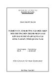 Nghiên cứu ảnh hưởng các điều kiện môi trường đến thành phần loài lớp hai mảnh vỏ (bivalvia) tại sông Tam kỳ, tỉnh Quảng Nam