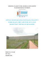 Optimal reservoir operation for water supply in dry season: the case study of Cua Dat reservoir in the Ma – Chu river basin