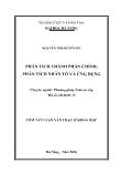 Phân tích thành phần chính, phân tích nhân tố và ứng dụng