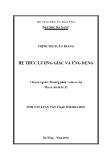 Toán sơ cấp - Hệ thức lượng giác và ứng dụng