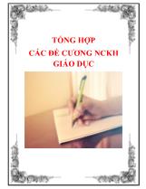 Tổng hợp các đề cương nghiên cứu khoa học giáo dục