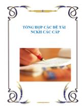 Tổng hợp các Đề tài nghiên cứu khoa học các cấp