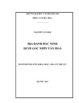 Đề tài Địa danh Bắc Ninh dưới góc nhìn văn hóa