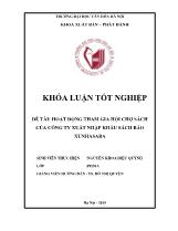 Đề tài Hoạt động tham gia hội chợ sách của công ty xuất nhập khẩu sách báo xunhasaba