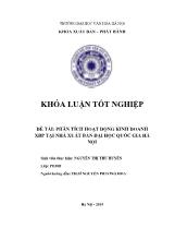 Đề tài Phân tích hoạt động kinh doanh xbp tại nhà xuất bản đại học quốc gia Hà Nội