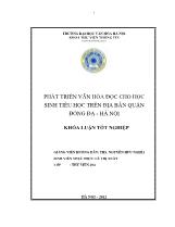 Đề tài Phát triển văn hóa đọc cho học sinh tiểu học trên địa bàn quận Đống Đa - Hà Nội