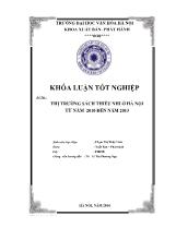 Đề tài Thị trường sách thiếu nhi ở Hà nội từ năm 2010 đến năm 2013