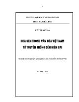 Hoa sen trong văn hóa Việt nam từ truyền thống đến hiện Đại