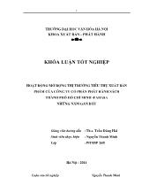 Hoạt động mở rộng thị trường tiêu thụ xuất bản phẩm của công ty cổ phần phát hành sách thành phố Hồ Chí Minh - Fahasa những năm gần đây