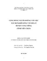 Khóa luận Cộng đồng người hmông với việc xây dựng đời sống văn hóa ở huyện Văng viêng (tỉnh Viên Chăn)