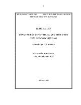 Khóa luận Công tác bảo quản tài liệu quý hiếm ở thư viên quốc gia Việt Nam