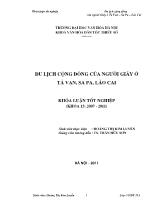 Khóa luận Du lịch cộng đồng của người giáy ở Tả van, Sa pa, Lào Cai