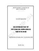 Khóa luận Giao lưu văn hóa ở chợ “tây” phố Tô Ngọc Vân, phường Quảng an, quận Tây hồ, Hà Nội