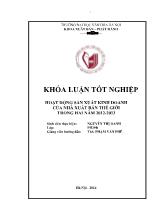 Khóa luận Hoạt động sản xuất kinh doanh của nhà xuất bản thế giới trong hai năm 2012 - 2013