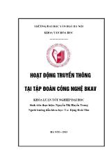 Khóa luận Hoạt động truyền thông tại tập đoàn công nghệ Bkav