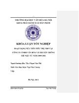 Khóa luận Hoạt động xúc tiến tiêu thụ xbp tại công ty TNHH văn hóa và truyền thông trí việt từ năm 2009 - 2011