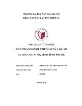 Khóa luận Hôn nhân người xtiêng ở xã Lộc an huyện Lộc Ninh, tỉnh Bình Phước