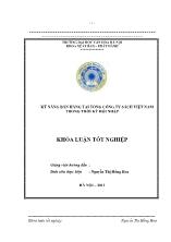 Khóa luận Kỹ năng bán hàng tại tổng công ty sách Việt Nam trong thời kỳ hội nhập