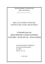 Khóa luận Lễ hội đền bảo lộc trong đời sống văn hóa người dân xã Mỹ phúc - Huyện Mỹ lộc - Tỉnh Nam Định