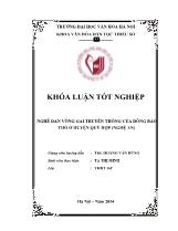 Khóa luận Nghề đan võng gai truyền thống của đồng bào thổ ở huyện Quỳ hợp (Nghệ An)