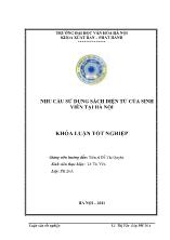 Khóa luận Nhu cầu sử dụng sách điện tử của sinh viên tại Hà Nội