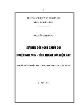 Khóa luận Sự biến đổi nghề chiếu cói huyện Nga sơn - Tỉnh Thanh hóa hiện nay