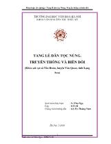 Khóa luận Tang lễ dân tộc Nùng - Truyền thống và biến đổi