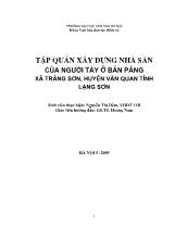 Khóa luận Tập quán xây dựng nhà sàn của người Tày ở bản pảng xã Tràng sơn, huyện Văn quan tỉnh Lạng Sơn