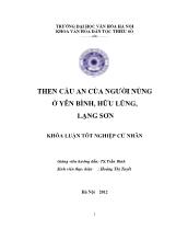 Khóa luận Then cầu an của người nùng ở Yên bình, Hữu lũng, Lạng Sơn