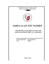 Khóa luận Thị trường sách điện tử ở hà nội trong giai đoạn hiện nay (2010 - 2013)