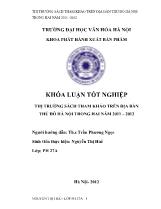 Khóa luận Thị trường sách tham khảo trên địa bàn thủ đô Hà nội trong hai năm 2011 – 2012