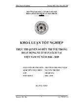 Khóa luận Thực thi quyền sở hữu trí tuệ trong hoạt động xuất bản sách tại Việt Nam từ năm 2006 - 2009