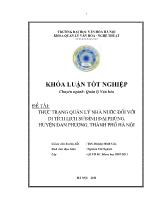 Khóa luận Thực trạng quản lý nhà nước đối với di tích lịch sử đình Đại phùng, huyện Đan phượng, thành phố Hà Nội