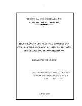 Khóa luận Thực trạng và giải pháp nâng cao hiệu quả công tác mô tả nội dung tài liệu tại thư viện trường đại học thương mại Hà Nội