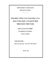 Khóa luận Tìm hiểu công tác giáo dục của bảo tàng hậu cần quân đội nhân dân Việt Nam