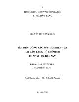 Khóa luận Tìm hiểu công tác sưu tầm hiện vật tại bảo tàng Hồ Chí Minh từ năm 1990 đến nay