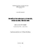 Khóa luận Tìm hiểu di tích chùa Đại bi, xã Thái bảo, huyện Gia bình, tỉnh Bắc Ninh