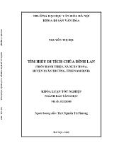 Khóa luận Tìm hiểu di tích chùa Đĩnh lan (thôn hành thiện, xã Xuân hồng, huyện Xuân trường, tỉnh Nam Định)