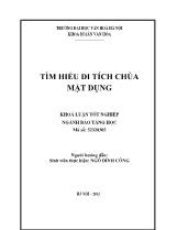 Khóa luận Tìm hiểu di tích chùa Mật Dụng