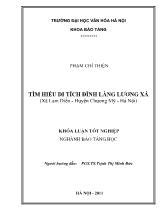 Khóa luận Tìm hiểu di tích đình làng Lương xá (xã Lam điền - Huyện Chương mỹ - Hà Nội)