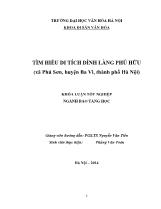 Khóa luận Tìm hiểu di tích đình làng Phú hữu (xã Phú sơn, huyện Ba vì, thành phố Hà Nội)