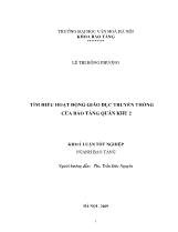 Khóa luận Tìm hiểu hoạt động giáo dục truyền thống của bảo tàng quân khu 2