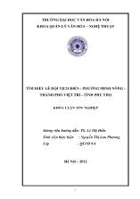 Khóa luận Tìm hiểu lễ hội tịch điền - Phường Minh nông - thành phố Việt trì - tỉnh Phú Thọ