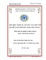 Khóa luận Tìm hiểu nghi lễ cấp sắc của dân tộc Sán dìu ở xã Giáp sơn, Ngạn, Bắc Giang