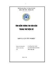 Khóa luận Tìm kiếm thông tin văn bản trong thư viện số